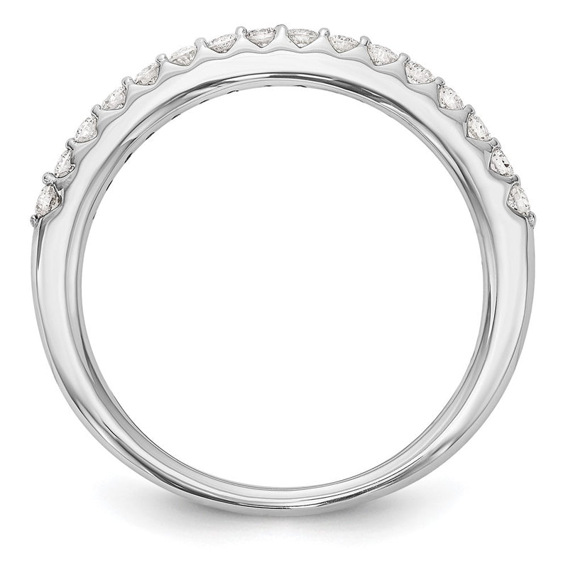 14K White Gold Real Diamond Wedding Band