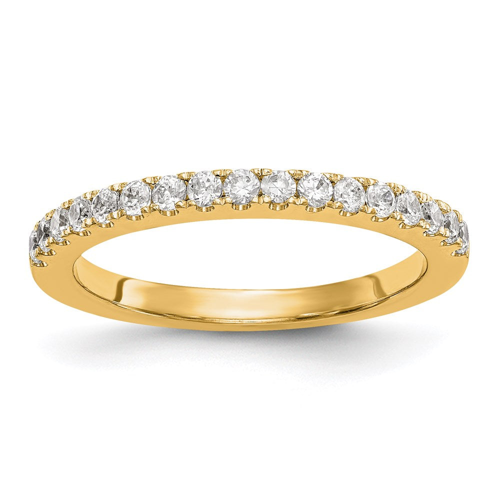 14K Yellow Gold Real Diamond Wedding Band