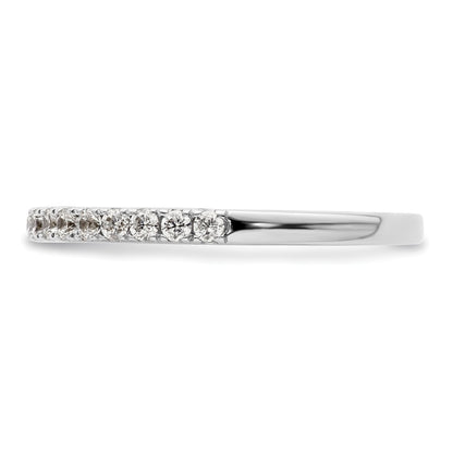 14K White Gold Real Diamond Wedding Band