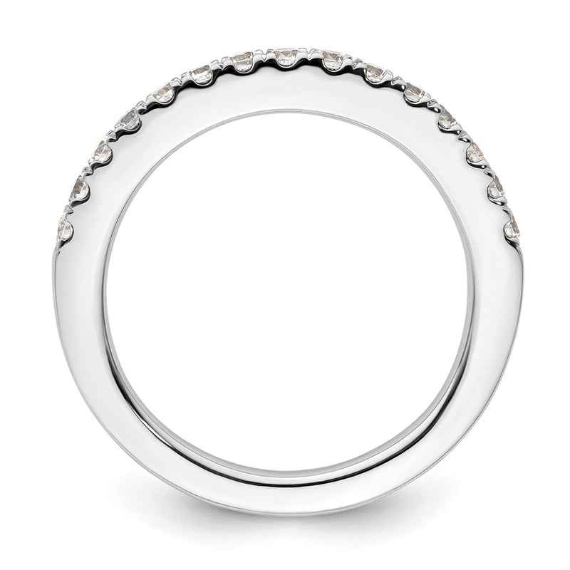 14K White Gold Real Diamond Wedding Band