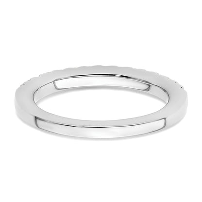 14K White Gold Real Diamond Wedding Band