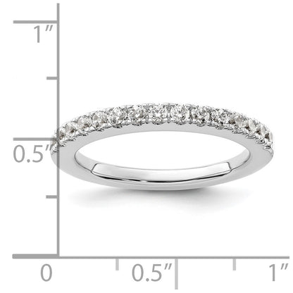 14K White Gold Real Diamond Wedding Band