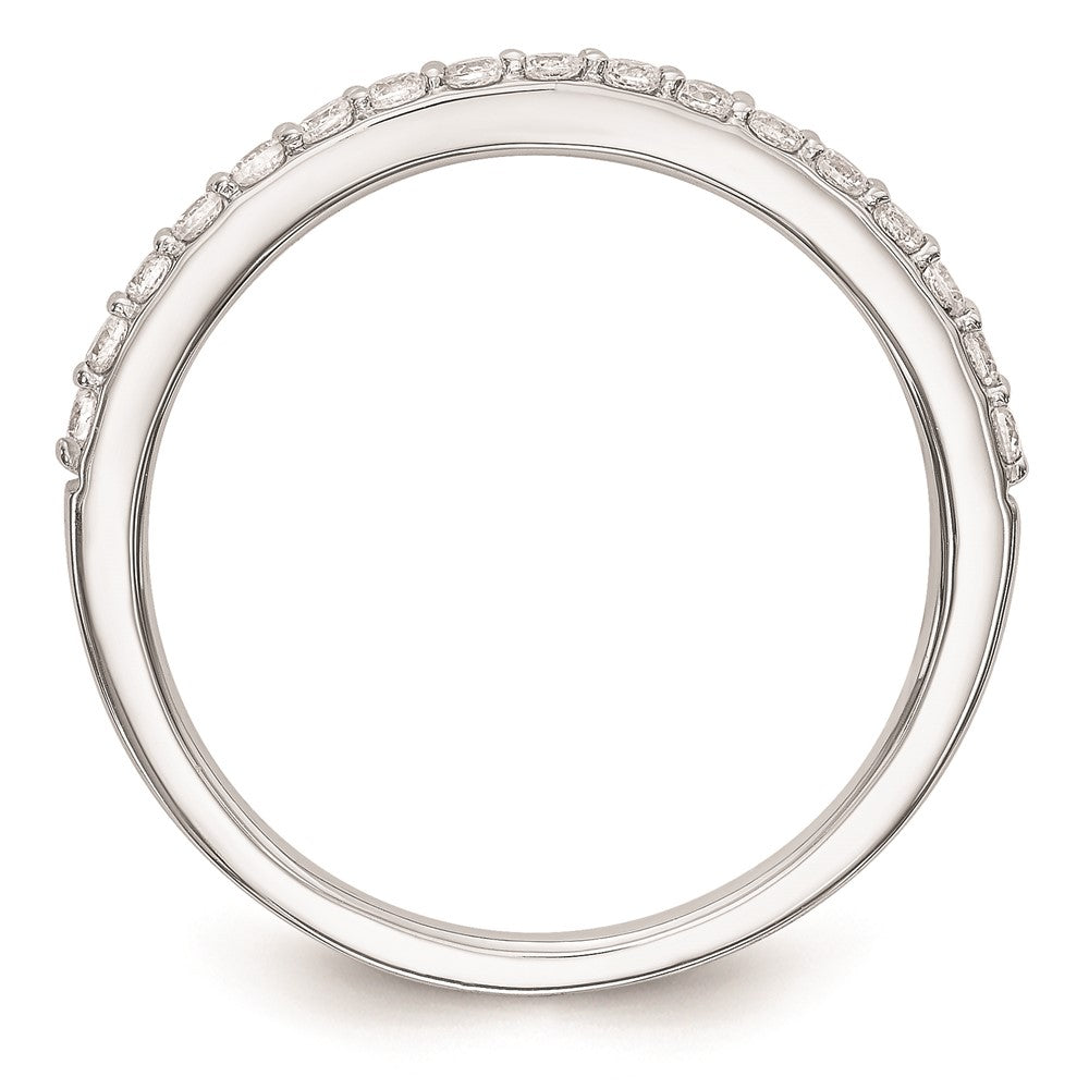 14K White Gold Real Diamond Wedding Band