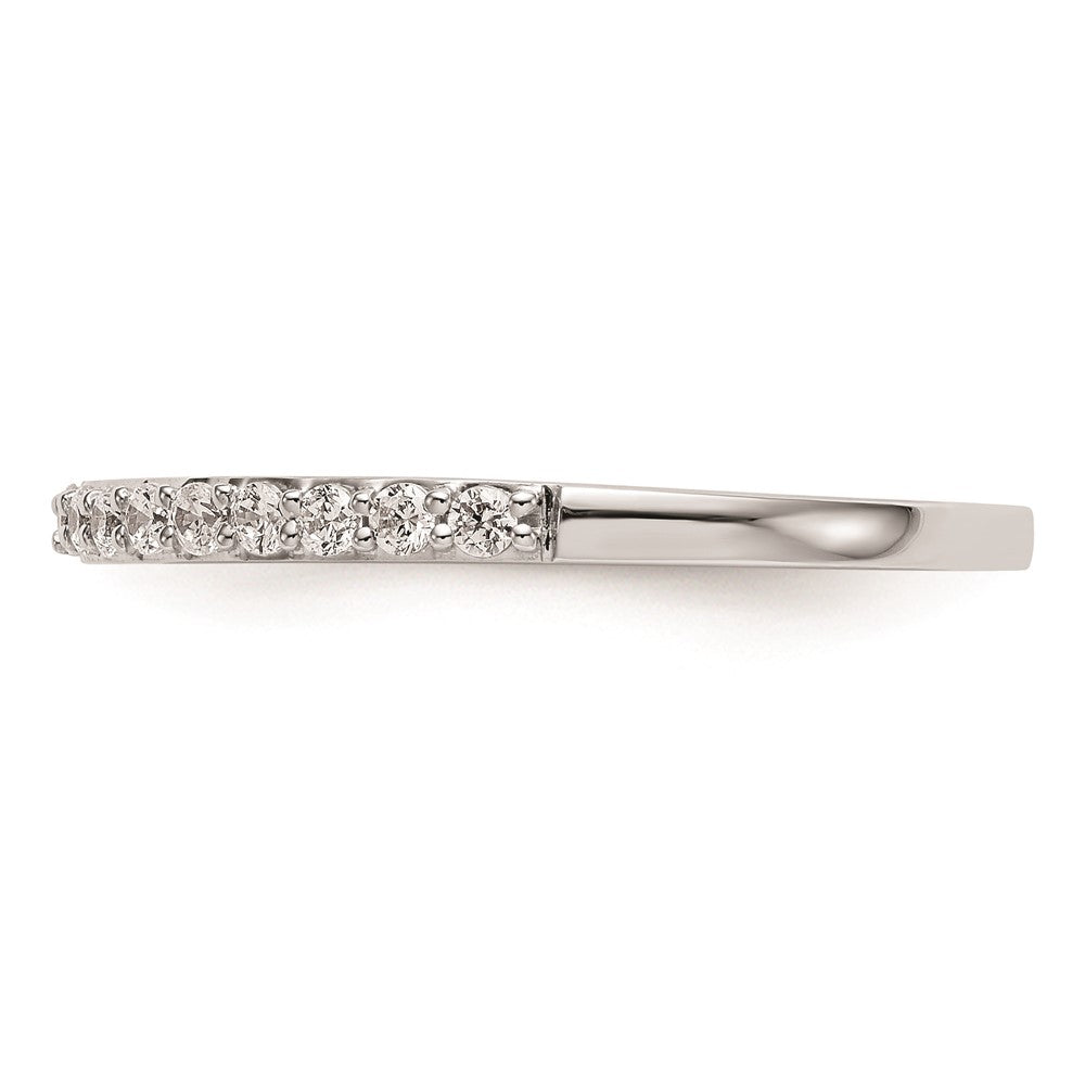 14K White Gold Real Diamond Wedding Band