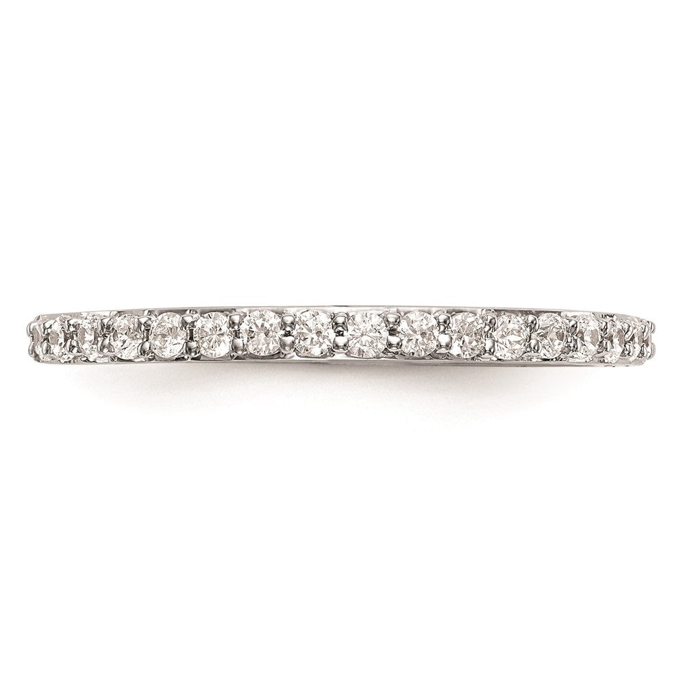 14K White Gold Real Diamond Wedding Band