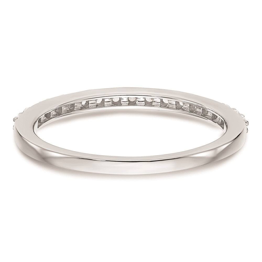 14K White Gold Real Diamond Wedding Band