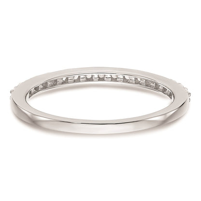 14K White Gold Real Diamond Wedding Band