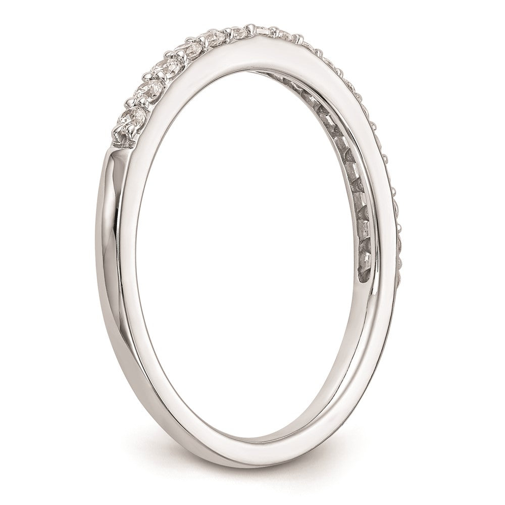 14K White Gold Real Diamond Wedding Band