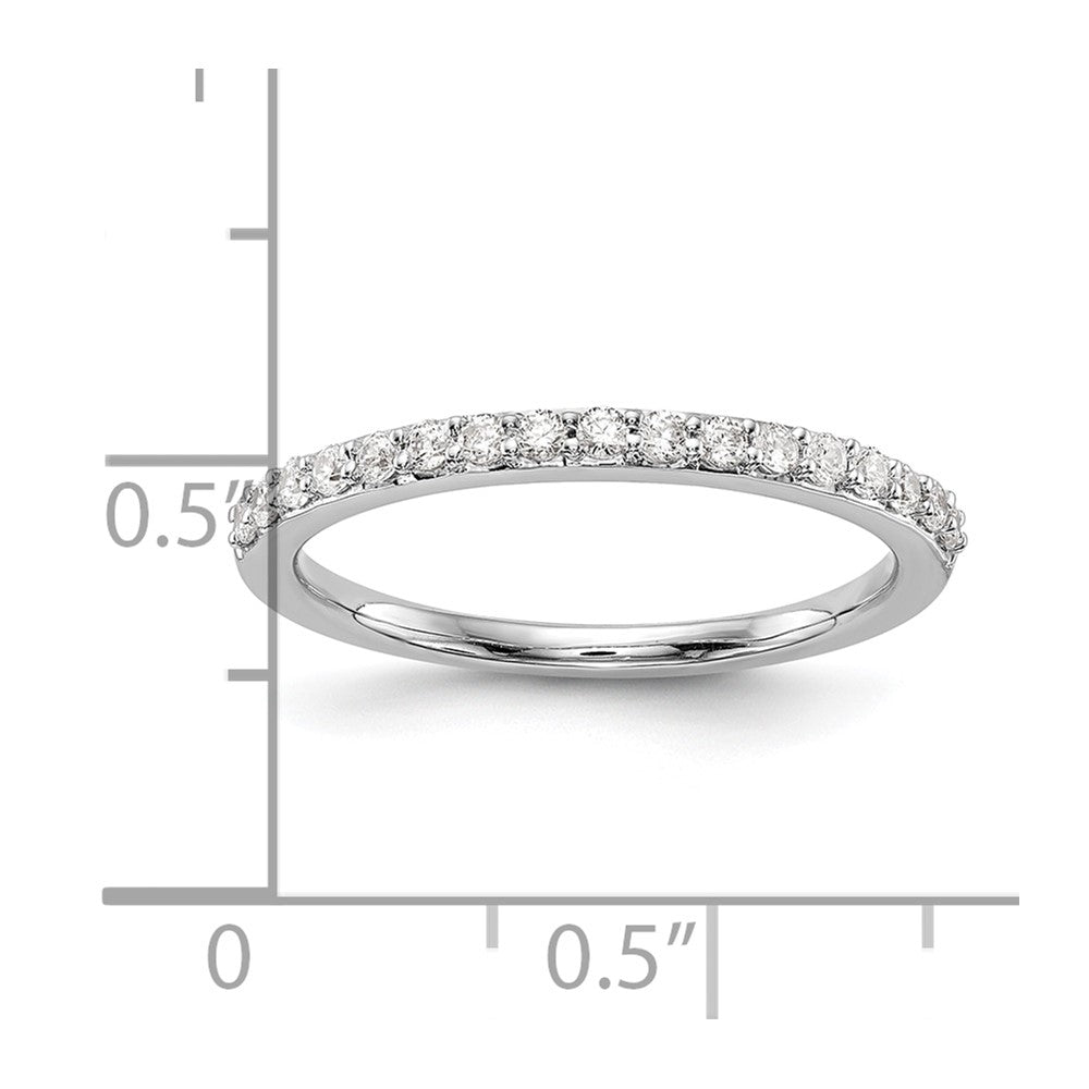 14K White Gold Real Diamond Wedding Band