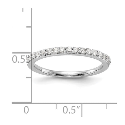14K White Gold Real Diamond Wedding Band