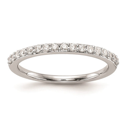 14K White Gold Real Diamond Wedding Band