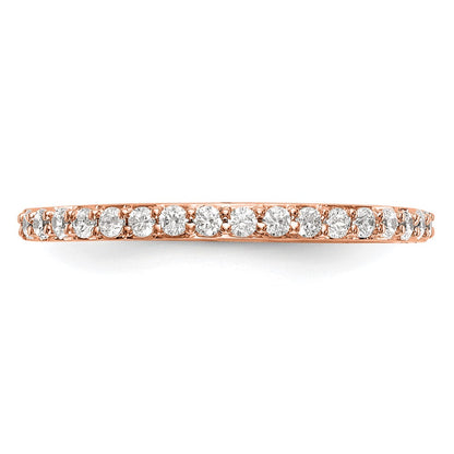 14K Rose Gold Real Diamond Wedding Band