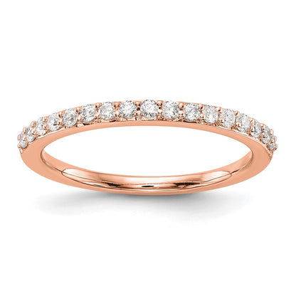 14K Rose Gold Real Diamond Wedding Band