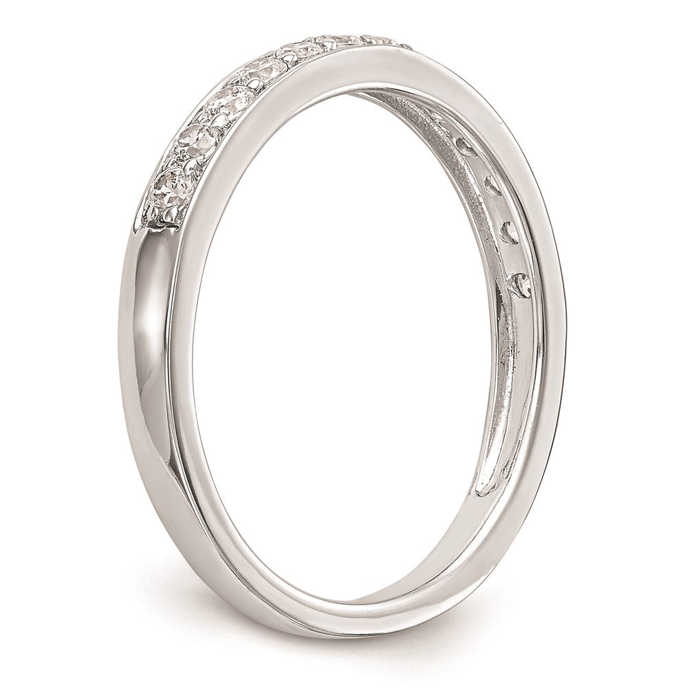 0.33ct. CZ Solid Real 14K White Gold Wedding Wedding Band Ring
