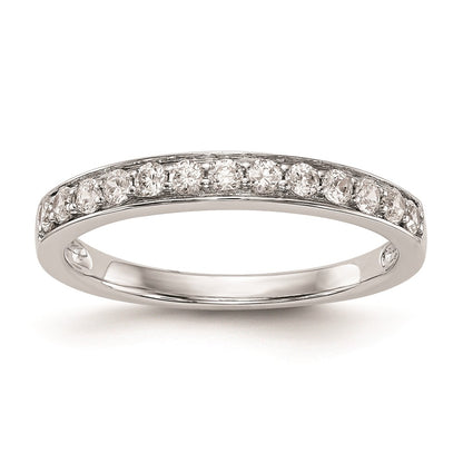 14K White Gold Real Diamond Wedding Band