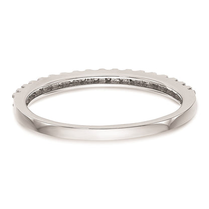 0.18ct. CZ Solid Real 14K White Gold Round Wedding Wedding Band Ring