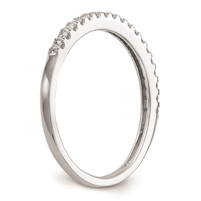 0.18ct. CZ Solid Real 14K White Gold Round Wedding Wedding Band Ring