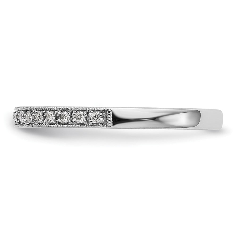 14k White Gold Round Real Diamond Set of 2 Wedding Band