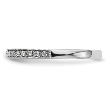 14k White Gold Round Real Diamond Set of 2 Wedding Band