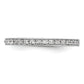 14k White Gold Round Real Diamond Set of 2 Wedding Band