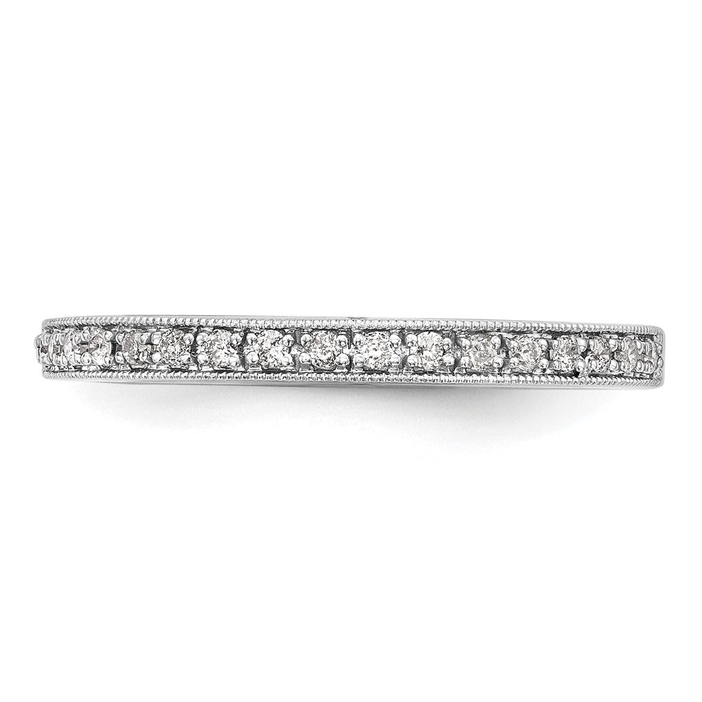 14k White Gold Round Real Diamond Set of 2 Wedding Band