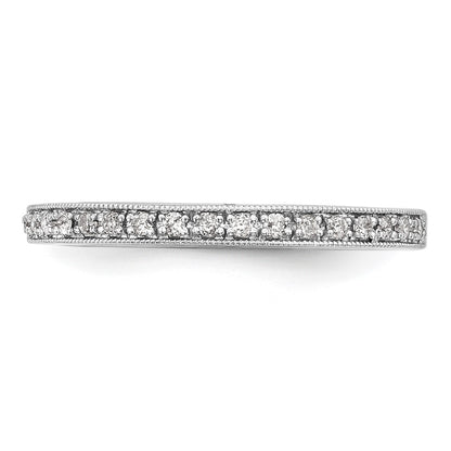14k White Gold Round Real Diamond Set of 2 Wedding Band