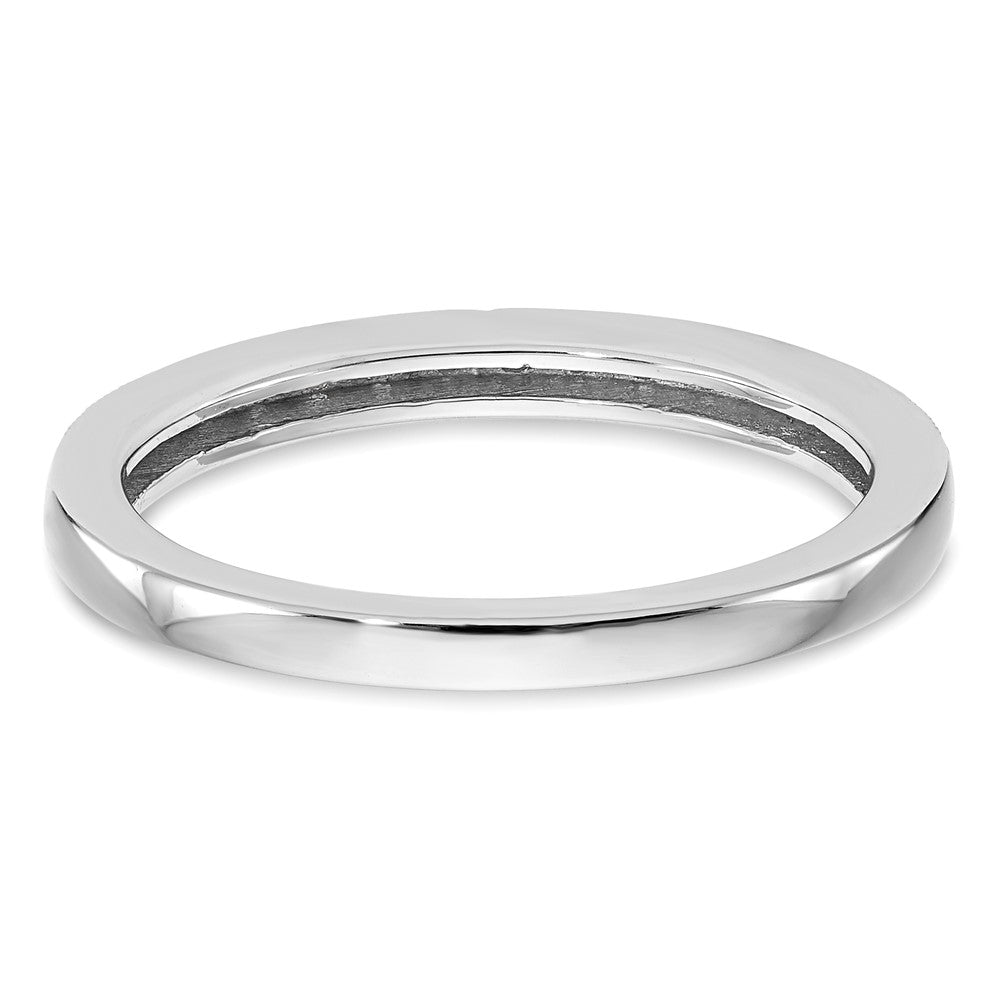 14k White Gold Round Real Diamond Set of 2 Wedding Band