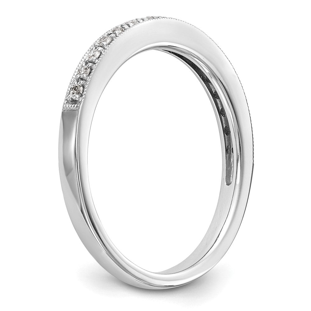 14k White Gold Round Real Diamond Set of 2 Wedding Band