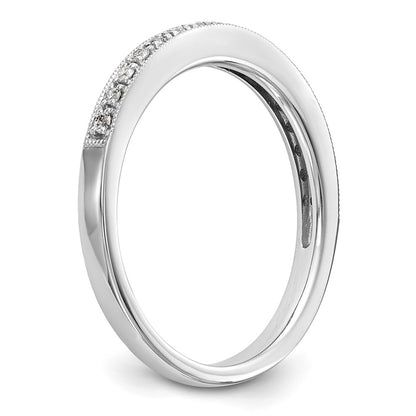 14k White Gold Round Real Diamond Set of 2 Wedding Band