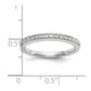 14k White Gold Round Real Diamond Set of 2 Wedding Band