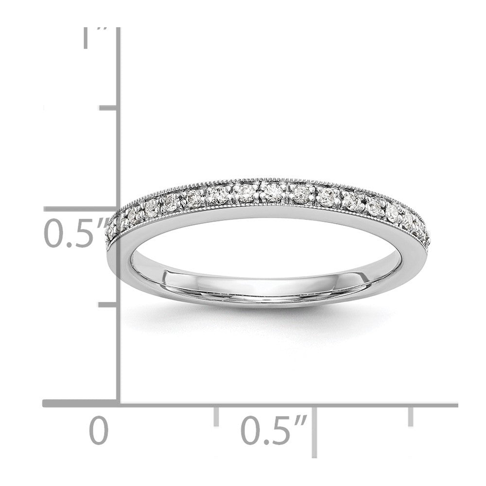 14k White Gold Round Real Diamond Set of 2 Wedding Band