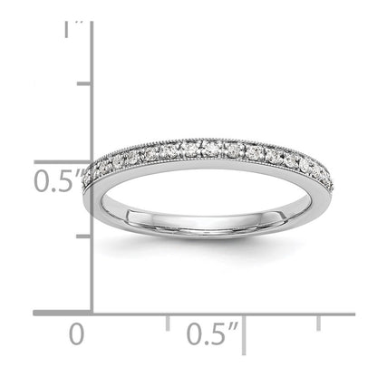 14k White Gold Round Real Diamond Set of 2 Wedding Band