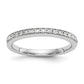 14k White Gold Round Real Diamond Set of 2 Wedding Band