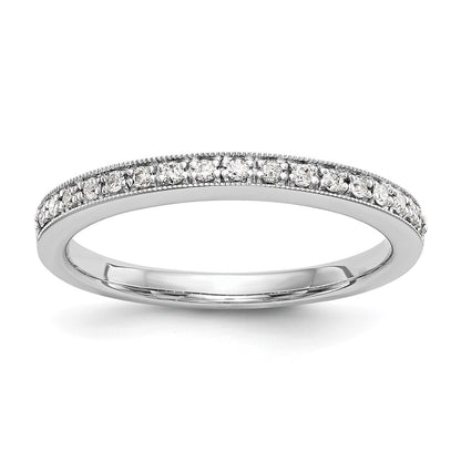 14k White Gold Round Real Diamond Set of 2 Wedding Band
