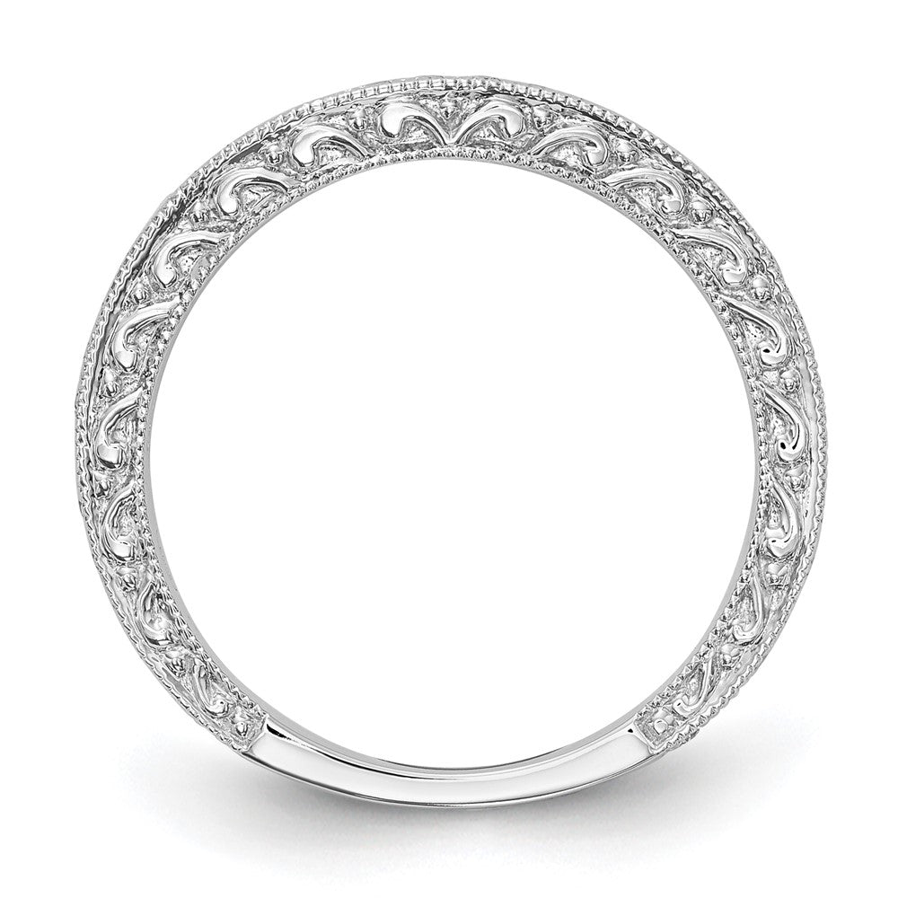 0.22ct. CZ Solid Real 14K White Gold Wedding Wedding Band Ring
