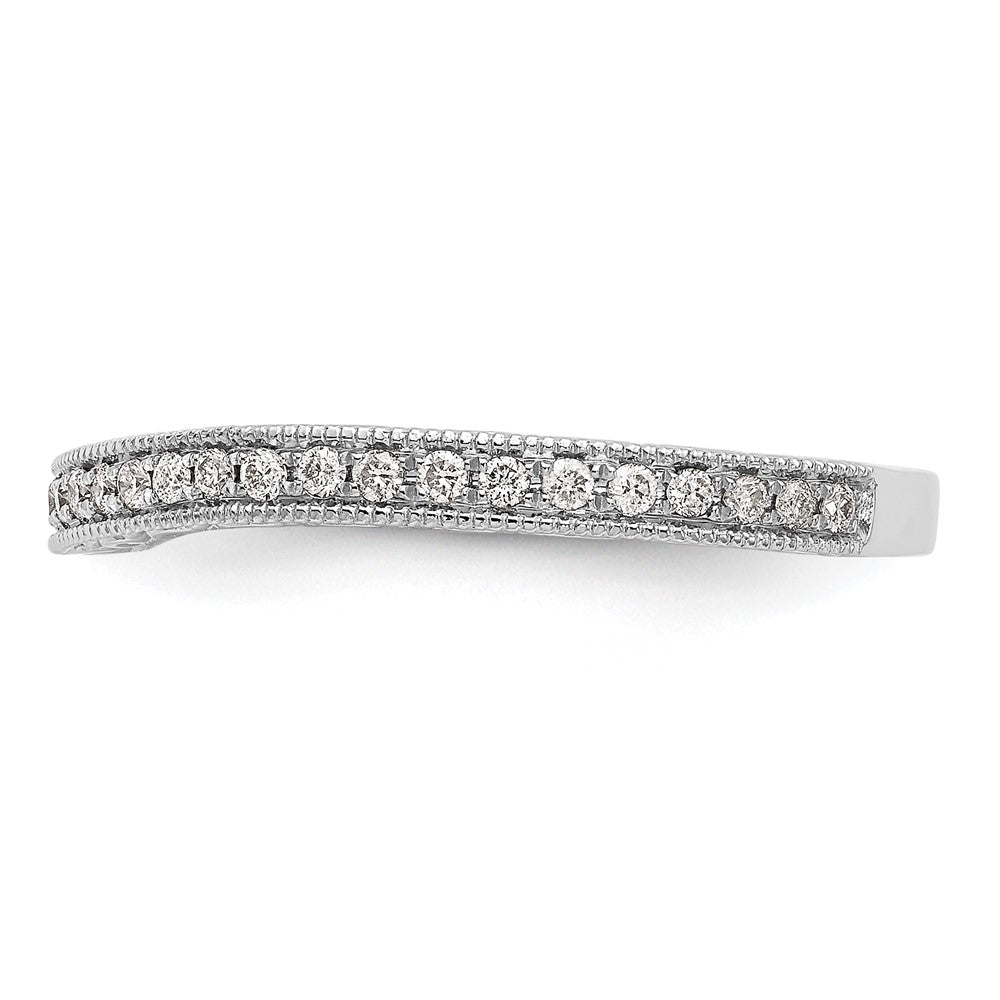 0.22ct. CZ Solid Real 14K White Gold Wedding Wedding Band Ring