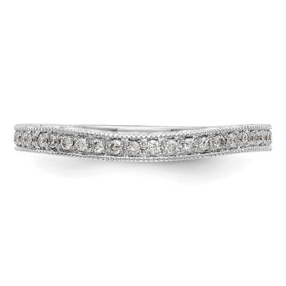 0.22ct. CZ Solid Real 14K White Gold Wedding Wedding Band Ring