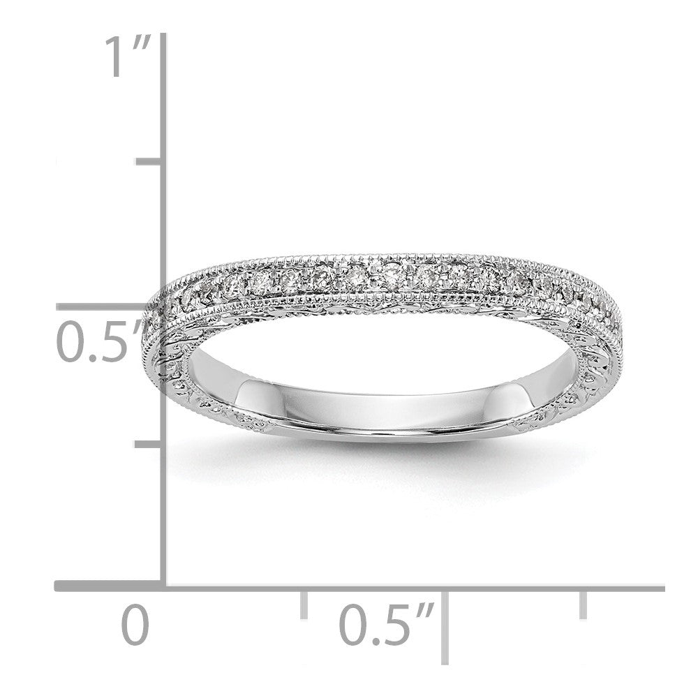 0.22ct. CZ Solid Real 14K White Gold Wedding Wedding Band Ring