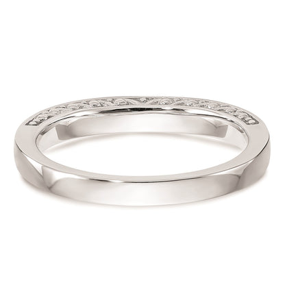 0.20ct. CZ Solid Real 14K White Gold Wedding Wedding Band Ring