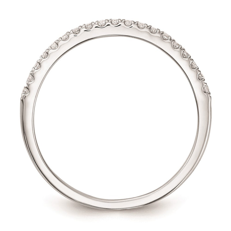 14K White Gold Real Diamond Wedding Band