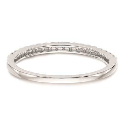 14K White Gold Real Diamond Wedding Band