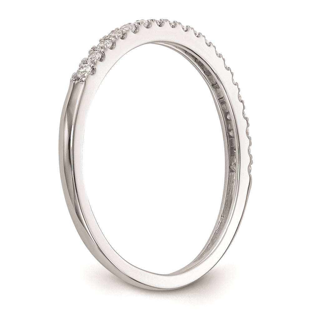 0.19ct. CZ Solid Real 14K White Gold Wedding Wedding Band Ring