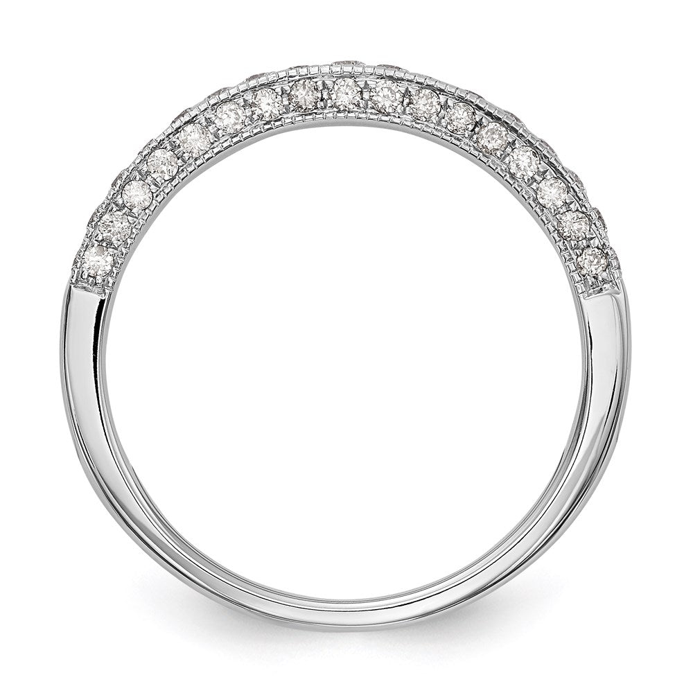 0.27ct. CZ Solid Real 14K White Gold Wedding Wedding Band Ring