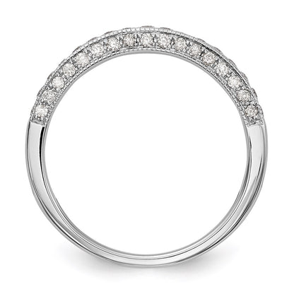0.27ct. CZ Solid Real 14K White Gold Wedding Wedding Band Ring