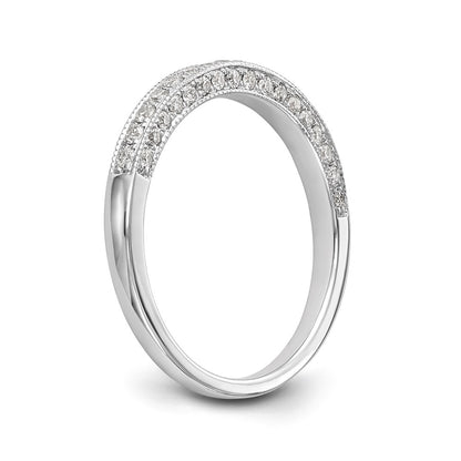 0.27ct. CZ Solid Real 14K White Gold Wedding Wedding Band Ring
