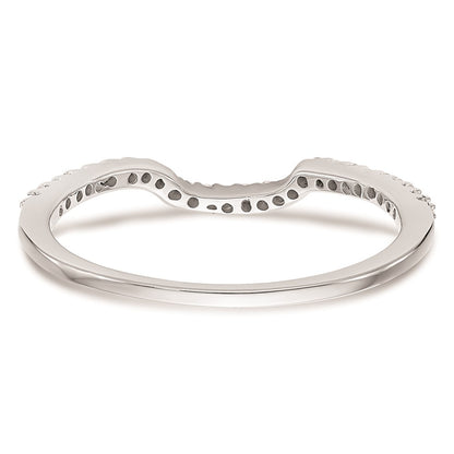 0.13ct. CZ Solid Real 14K White Gold Wedding Wedding Band Ring