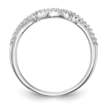 0.13ct. CZ Solid Real 14K White Gold Wedding Wedding Band Ring