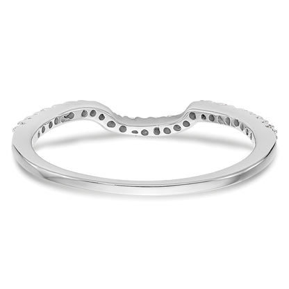 0.13ct. CZ Solid Real 14K White Gold Wedding Wedding Band Ring