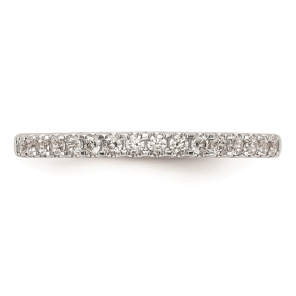 0.24ct. CZ Solid Real 14K White Gold Wedding Wedding Band Ring