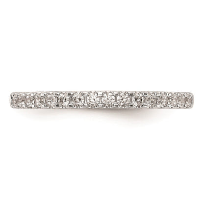 0.24ct. CZ Solid Real 14K White Gold Wedding Wedding Band Ring